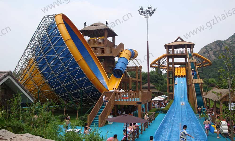 江苏苏州乐园水上世界大喇叭、章鱼滑道