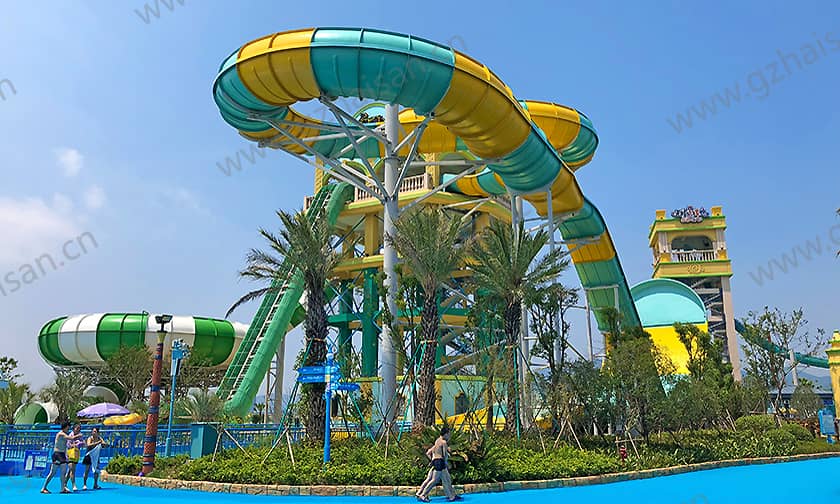 浙江宁波大目湾阿拉的海水上乐园冲天回旋&巨兽碗